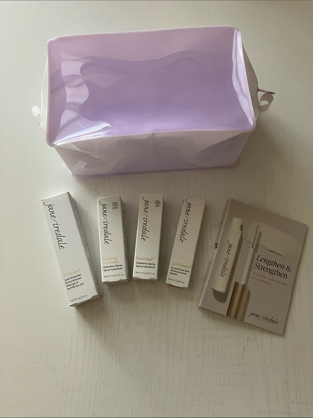 Jane Iredale 5 Piece Set + Ulta Cosmetic Bag (NWT)
